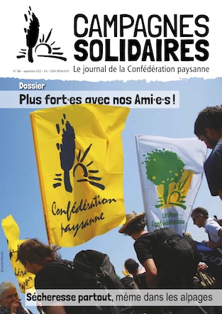 Couverture du magazine Campagnes solidaires de septembre 2022.