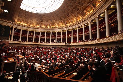 L'hémicycle de l'Assemblée nationale. 