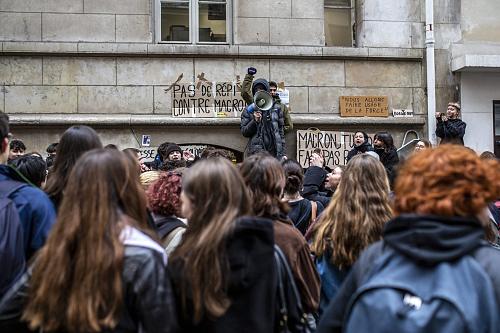 Une manifestation de jeunes. 