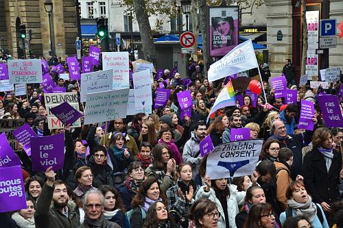 Manifestation à Paris en 2018 contre les violences sexuelles.