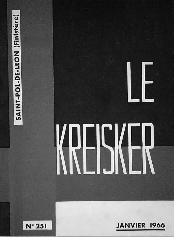 une couverture en noir et blanc, avce Le Kreisker écrit dessus.