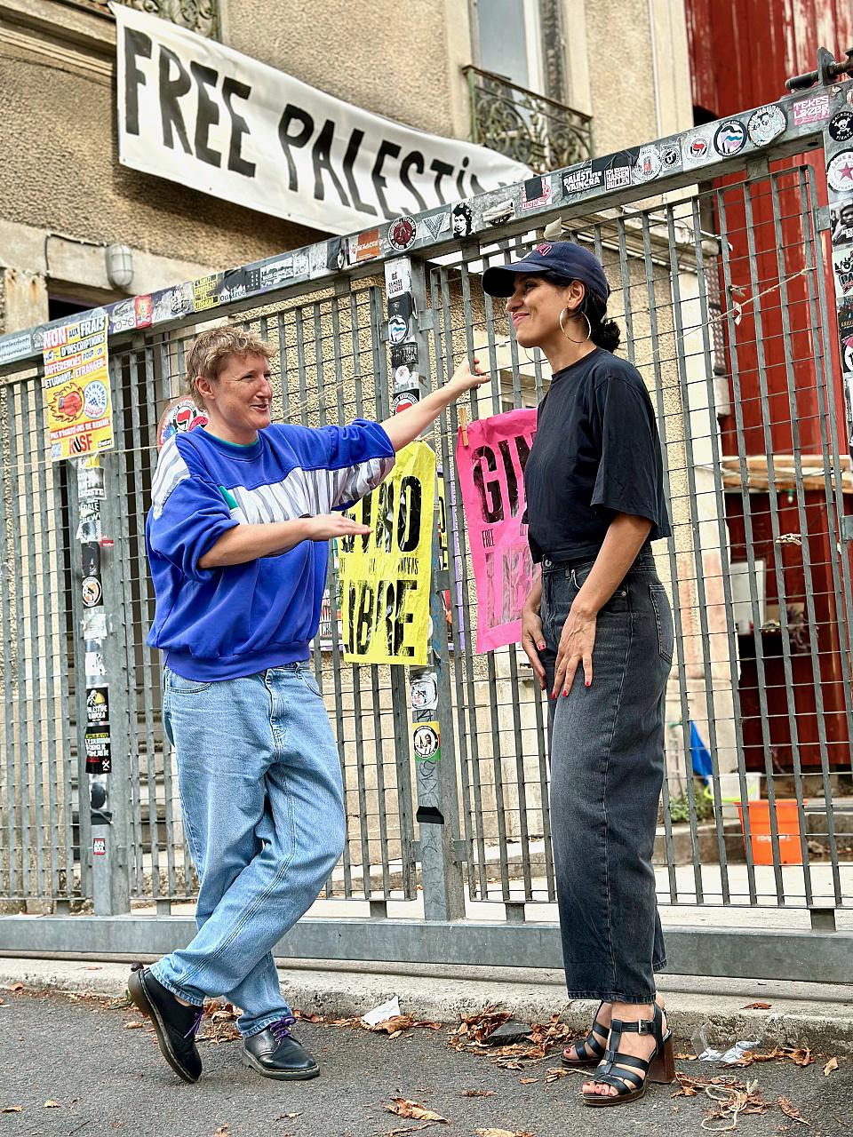 Alice Coffin et Fatima Ouassak à Montreuil, le 29/09/26.