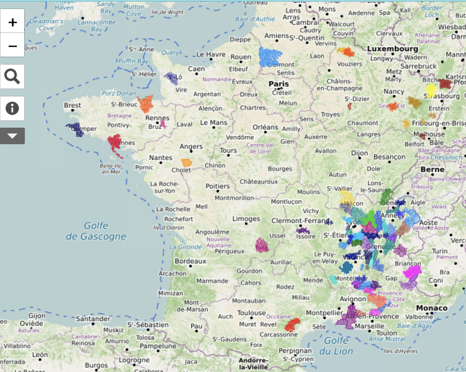 la carte des centrales villageoises en métropole