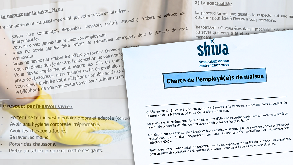 Des extraits d'un document nommé "Charte de l'employé de maison"