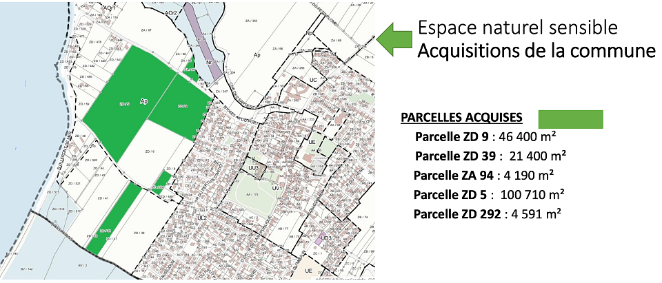 une cartographie de l'espace naturel sensible de l'Houmeau