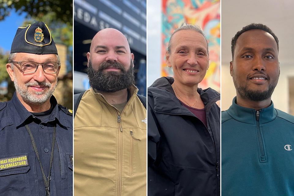 Montage avec les quatre portraits des acteurs de "Stop aux fusillades"