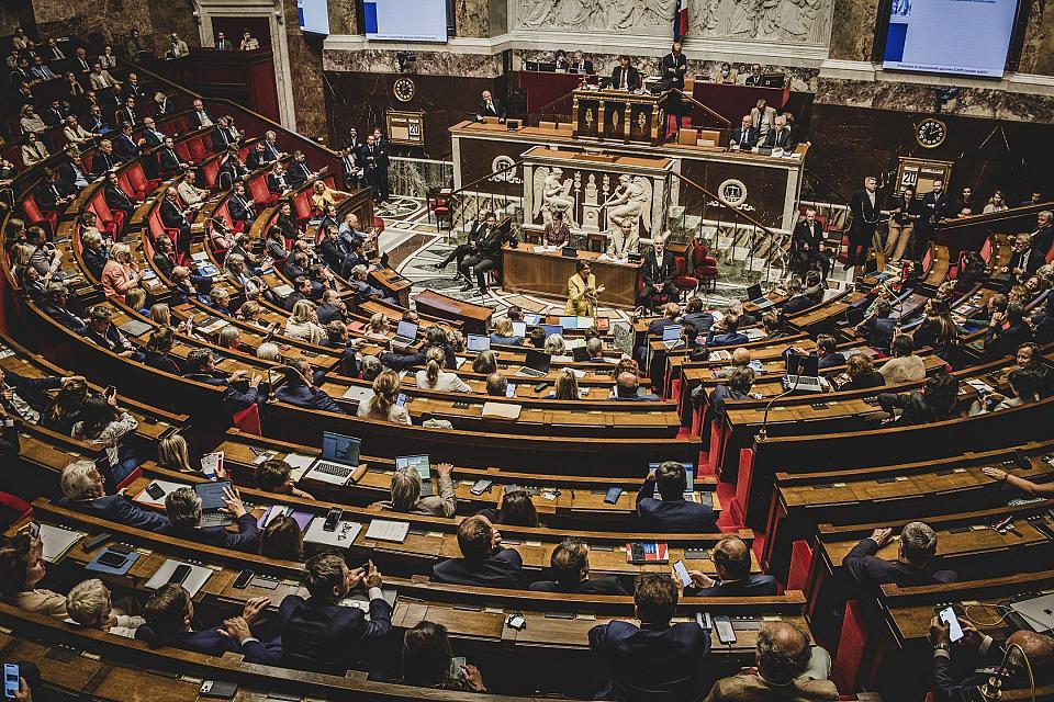 la ministre de l'agriculture face aux députés dans l'hémicycle