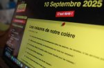 La Une du site internet Indignons-Nous qui appelle au 10 septembre.