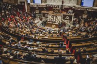la ministre de l'agriculture face aux députés dans l'hémicycle